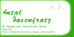 antal hasenfratz business card